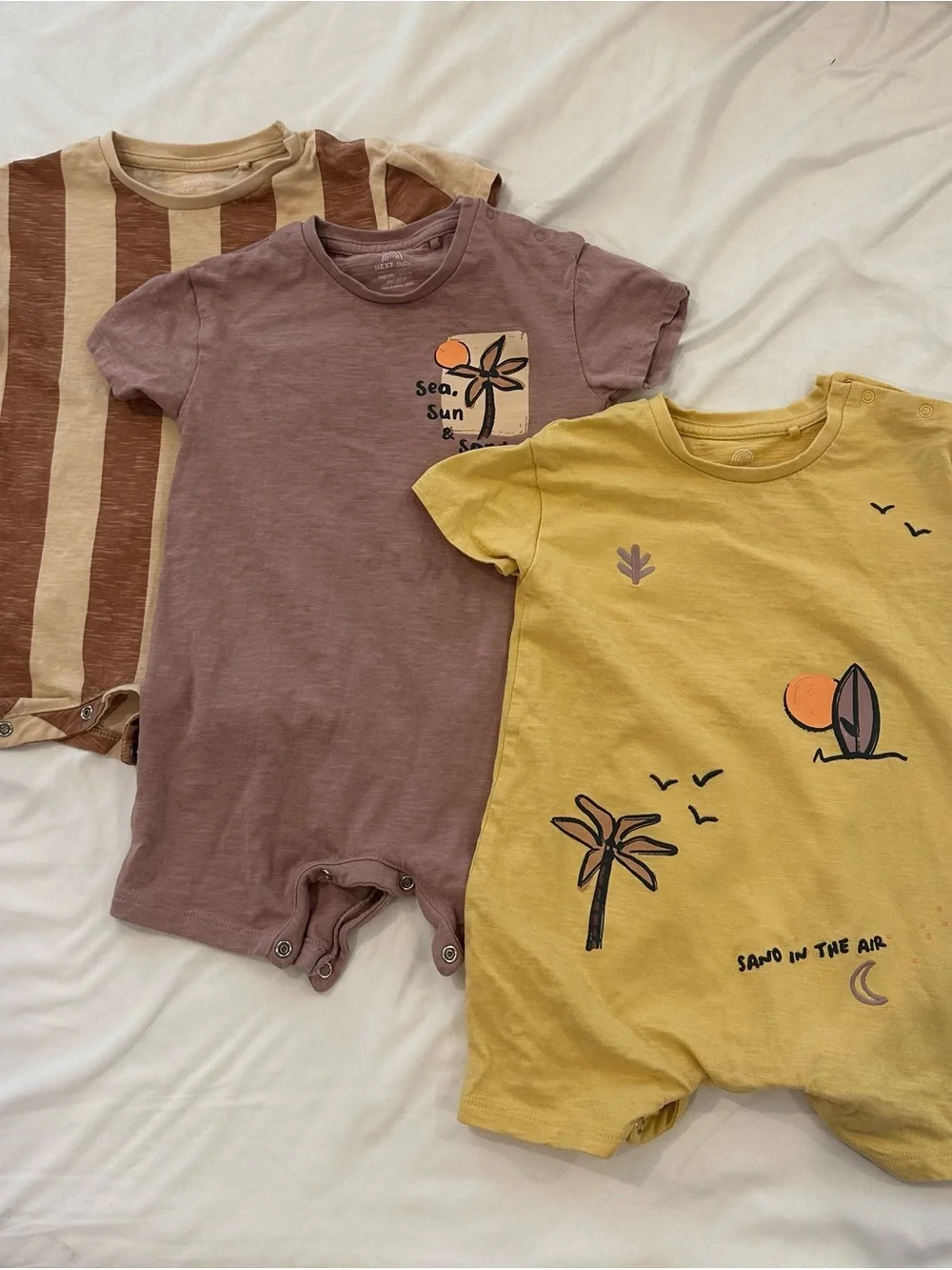 NEXT baby Short-Sleeve Rompers 3 Pack